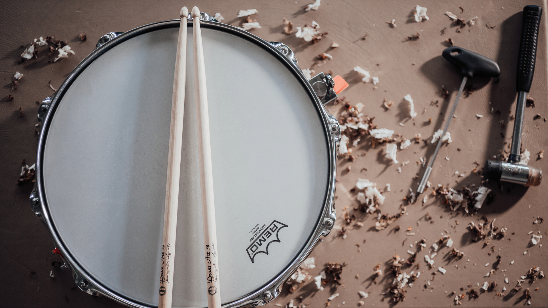 Percussione con le bacchette, realizate dall'azienda Drum Art