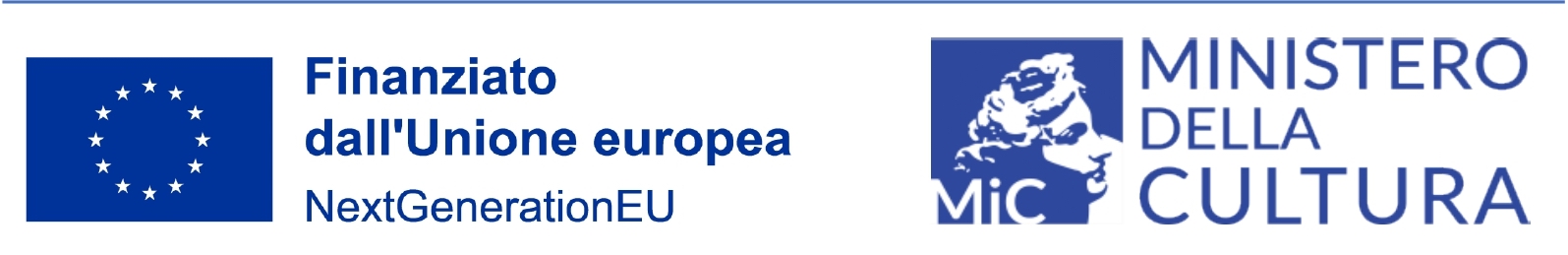 Finanziato dall'Unione Europe, logo Ministero della Cultura